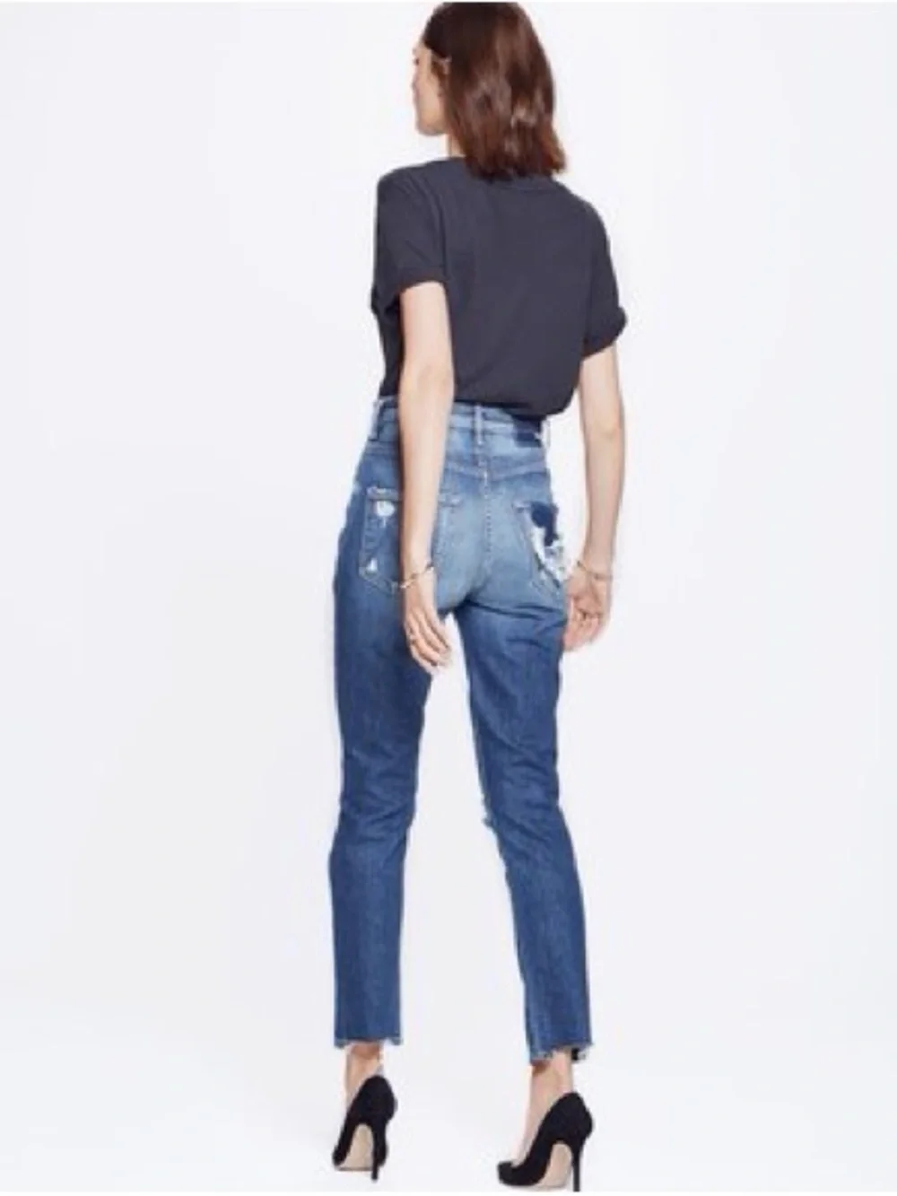 Mother The Dazzler Shift Ultra High-Rise Cropped Skinny Jeans - Picture 4 of 15